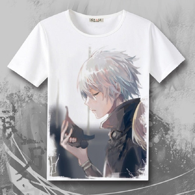 kaneki ken Anime Tokyo Ghoul Casual White T-shirts Men Women Short