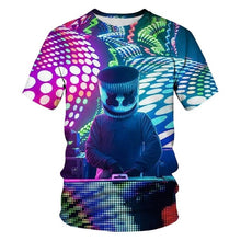 Load image into Gallery viewer, 2020 fashion new trend 3D new T-shirt lightens star design trend funny marshmallow new T-shirt cartoon marshmallow horror movie
