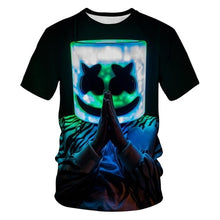 Load image into Gallery viewer, 2020 fashion new trend 3D new T-shirt lightens star design trend funny marshmallow new T-shirt cartoon marshmallow horror movie
