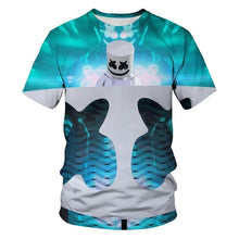 Load image into Gallery viewer, 2020 fashion new trend 3D new T-shirt lightens star design trend funny marshmallow new T-shirt cartoon marshmallow horror movie
